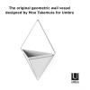 Umbra Trigg Hanging Planter Vase Wall Decor, Pot and Container for Succulents, Cactus, Faux Plants, and More, Large, Grey/Copper(White/Nickel)