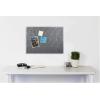Umbra Trigon, Wall Mounted Bulletin Board, Magnetic Board, and Message Board, White(Charcoal)
