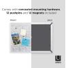 Umbra Trigon, Wall Mounted Bulletin Board, Magnetic Board, and Message Board, White(White)