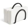 Umbra Tug Modern Stand Up Paper Towel Holder, Metallic Black & Squire Holder for Kitchen, Works with Square and Rectangular Napkins for Dinner, Luncheon or Cocktail, Black
