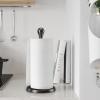 Umbra Tug One-Handed-Tear Modern Paper Towel Holder, Black(Black)
