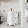 Umbra Tug One-Handed-Tear Modern Paper Towel Holder, Black(Nickel)