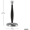 Umbra Tug One-Handed-Tear Modern Paper Towel Holder, Black(Nickel)