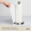 Umbra Tug One-Handed-Tear Modern Paper Towel Holder, Black(Nickel)