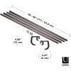 Umbra Twilight Double Black Out Window Curtain Rod – Wrap Around Adjustable, 28 to 48” (71-122cm),Auburn bronze & Twilight Double Curtain Rod Set, 48-88″, Nickel(Dark Brown)