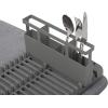 Umbra UDRY, 24 x 18 inches Rack and Microfiber Dish Drying Mat-Space-Saving Lightweight Design Folds Up for Easy Storage, Black(Charcoal)