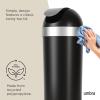 Umbra Venti Kitchen Trash Can with Swing Top Lid, Large 16-Gallon (62 L) Capacity, Black/Nickel(Black/Nickel)