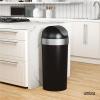 Umbra Venti Kitchen Trash Can with Swing Top Lid, Large 16-Gallon (62 L) Capacity, Black/Nickel(Black/Nickel)