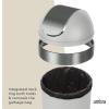 Umbra Venti Kitchen Trash Can with Swing Top Lid, Large 16-Gallon (62 L) Capacity, Black/Nickel(Grey-Nickel)