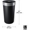 Umbra Venti Swing-Top 16.5-Gallon Kitchen Trash Can, 35-Inch Tall, Pewter(Black/Nickel)