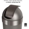 Umbra Venti Swing-Top 16.5-Gallon Kitchen Trash Can, 35-Inch Tall, Pewter(Pewter)