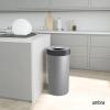 Umbra Vento Kitchen Trash Can with Open Top, Large 16-Gallon (62 L) Capacity, Sand(Grey-Nickel)