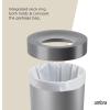 Umbra Vento Kitchen Trash Can with Open Top, Large 16-Gallon (62 L) Capacity, Sand(Grey-Nickel)
