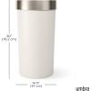 Umbra Vento Kitchen Trash Can with Open Top, Large 16-Gallon (62 L) Capacity, Sand(Sand)