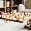 Umbra Wobble Chess Set, Walnut(Wobble)