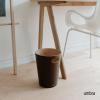 Umbra Woodrow 2-Gallon Modern Wooden Trash Can Wastebasket, Attractive Bin for Garbage or Recycling, Suitable for Home or Office, Espresso/Natural(Modern)