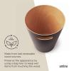 Umbra Woodrow 2-Gallon Modern Wooden Trash Can Wastebasket, Attractive Bin for Garbage or Recycling, Suitable for Home or Office, Espresso/Natural(Modern)
