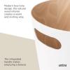 Umbra Woodrow 2-Gallon Modern Wooden Trash Can Wastebasket, Attractive Bin for Garbage or Recycling, Suitable for Home or Office, Grey/Natural(Modern)