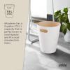 Umbra Woodrow 2-Gallon Modern Wooden Trash Can Wastebasket, Attractive Bin for Garbage or Recycling, Suitable for Home or Office, Grey/Natural(Modern)