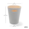 Umbra Woodrow 2-Gallon Modern Wooden Trash Can Wastebasket, Attractive Bin for Garbage or Recycling, Suitable for Home or Office, Grey/Natural(grey)