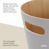 Umbra Woodrow 2-Gallon Modern Wooden Trash Can Wastebasket, Attractive Bin for Garbage or Recycling, Suitable for Home or Office, Grey/Natural(grey)