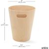 Umbra Woodrow 2-Gallon Modern Wooden Trash Can Wastebasket, Attractive Bin for Garbage or Recycling, Suitable for Home or Office, Natural(Natural)