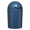 Umbra 1.25 Gallon Mini Waste Can with Removable Swing-Top Lid – Small Garbage Bin for Kitchen, Bathroom, Bedroom, Office – Compact Trash Can Fit Under Tables & Counters – Linen(Blue)