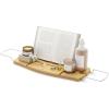 Umbra Aquala Bathtub Tray Extendable Caddy with Book Stand and Wine Glass Holder, Natural(Natural)