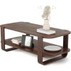 Umbra Bellwood Coffee Table with Storage, Natural(Aged Walnut)