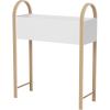 Umbra Bellwood Freestanding Planter, Elevated Garden Bed, Raised Storage Box, White/Natural