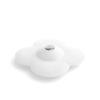 Umbra Bloom Drain Stop and Hair Catcher – Dual Purpose Bathtub Drain Strainer and Stopper with Decorative Floral Design, Anti-Clog Bathroom Accessory for Tubs and Showers – Surf(White)