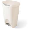 Umbra Brim Kitchen Trash Can 13 Gallon (50L) Waste Bin with Lid, Sand