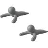 Umbra Buddy Door Stop, Heavy-Duty and Flexible, Soft-Touch Finish, Protects Your Floors, Grey(2-Pack)