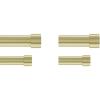 Umbra Cappa Double Curtain Rod (66 to 120-Inch, Brass) and Umbra 1014557-104 Cappa 1-Inch Double Curtain Rod, Includes 2 Matching Finials, Brackets & Hardware, 36 to 66, Brass Curtain Rod Set