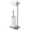 Umbra Cappa Toilet Paper Stand with Reserve, Free-Standing Storage Solution for Bathroom, Nickel(Nickel)