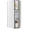 Umbra Cubiko 24×12″ Rectangular Black Metal Bathroom Mirror Storage Cabinet with 3 Shelves