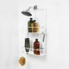 Umbra Cubiko Metal Shower Caddy, Hangs Over the Shower Head, Black(White)