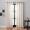 Umbra Dagen Slub Textured Sheer Grommet 95 in Long x 50 in Wide Window Curtain Panel, White(Light Bronze)