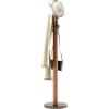 Umbra Flapper Coat Rack, Clothing Hanger, Umbrella Holder, and Hat Organizer, Great for Entryway, White Natural(Light Walnut/Warm Gold)