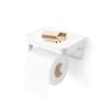 Umbra Flex Adhesive Toilet Paper Holder & Shelf, White