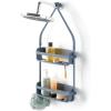Umbra Flex Hanging Shower Caddy with 2 Shelves, Bathtub Shelf and Bathroom Organizer, White(Slate Blue)