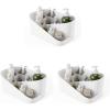 Umbra Glam Cosmetic Organizer, Versatile Storage Container With Removable Insert for Bathroom, Office and More, White(Medium (Pack of 3))