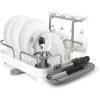 Umbra Holster Dish Rack– Molded Plastic Dish Drying Rack with Drainage Spout, White(White)