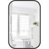 Umbra Hub 24 x 36” Rectangular Wall Mirror with Rubber Frame, Modern Room Decor for Entryways, Bathrooms, Living Rooms and More, Black