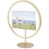 Umbra Infinity Picture Frame, Floating Photo Display for Desk or Wall, 5X7, MAT BRAS(Matte Brass)