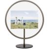 Umbra Infinity Picture Frame, Floating Photo Display for Desk or Wall, 5X7, MAT BRAS(Pewter)