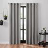 Umbra Ottoman Textured Solid 100% Blackout Grommet 95 in Long x 50 in Wide Window Curtain Panel, Linen(Cement)