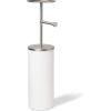 Umbra Portaloo Toilet Paper Stand and Reserve, White/Nickel(White/Nickel)