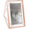 Umbra Prisma 4×6 Picture Frame, Metal Floating Wall or Desk Photo Display for Pictures, Art, Illustrations, and More, Chrome(Copper)