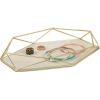 Umbra Prisma Tray, Geometric Plated Jewelry Storage, Matte Brass(Brass)